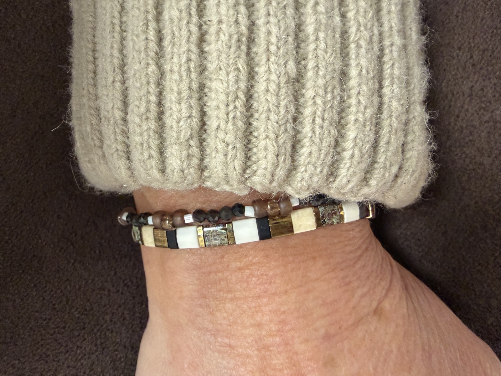 Handmade bracelet detail